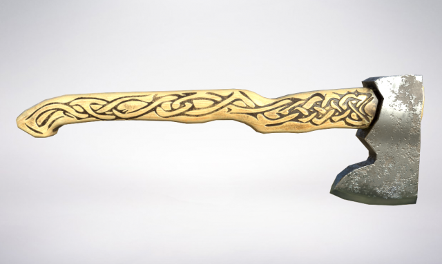 lowpoly axe 3D Модель .c4d .max .obj .3ds .fbx .stl .blend 