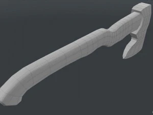 lowpoly axe 3D Model
