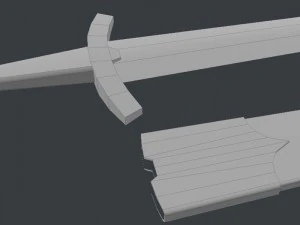 slavian sword lowpoly 3D Model