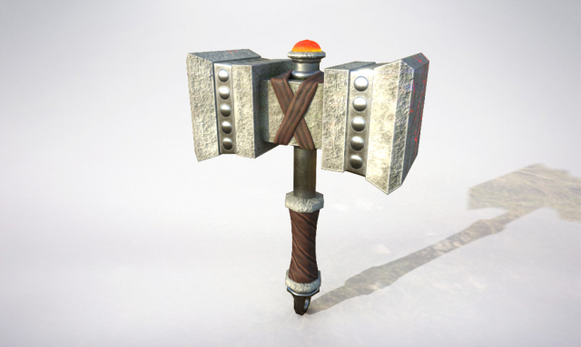 hammer lowpoly Modèle 3D .c4d .max .obj .3ds .fbx .stl .blend 