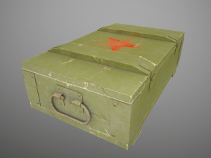 grenade box lowpoly Modelo 3D