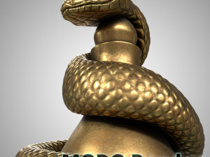 snake sculpture Modelo 3D