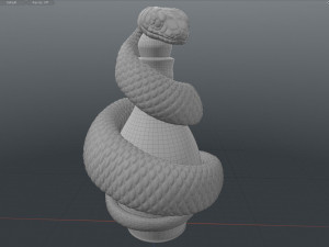 snake sculpture Modelo 3D