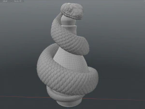 snake sculpture 3D Model