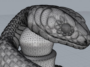 snake sculpture Modelo 3D