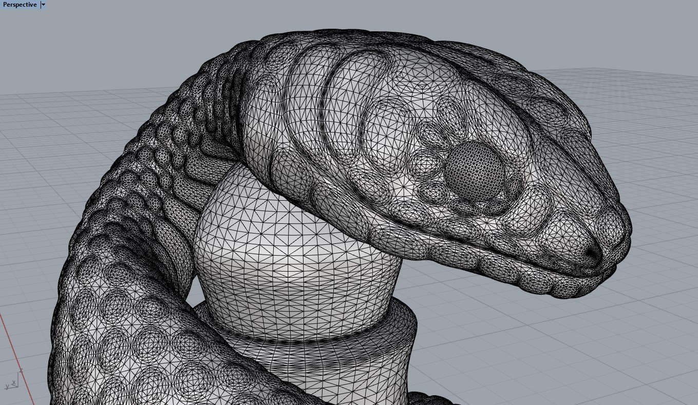 Snake sculpture Free 3D Model in Reptiles 3DExport