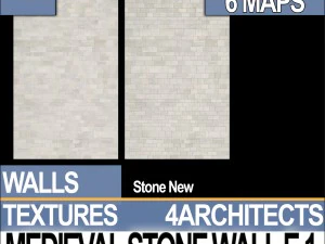 muro di pietra medievale e 1 CG Textures