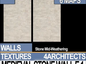 muro di pietra medievale e 1 CG Textures