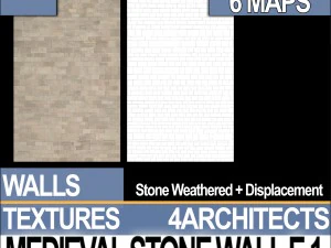 muro di pietra medievale e 1 CG Textures