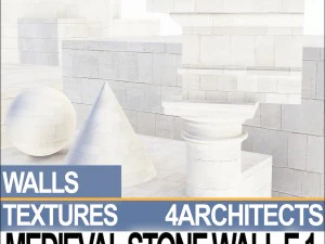 muro di pietra medievale e 1 CG Textures