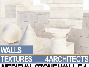 muro di pietra medievale e 1 CG Textures