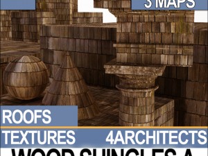 wood shingles a CG テクスチャ