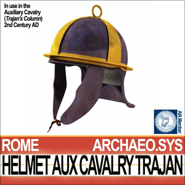 roman auxiliary cavalry helmet trajan 3D 모델 .c4d .max .obj .3ds .fbx .stl .blend 