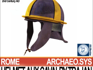 capacete de cavalaria auxiliar romana trajano Modelo 3D