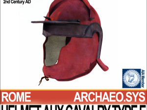 roman auxiliary cavalry helmet type e 3D Model