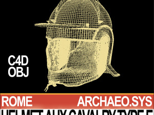 roman auxiliary cavalry helmet type e Model 3D