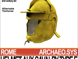 roman auxiliary cavalry helmet type e Model 3D