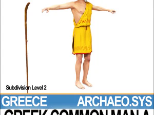 ancient greek common man a 3D Model