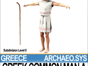 ancient greek common man a 3D मॉडल