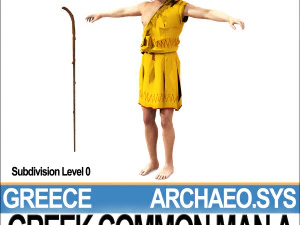 ancient greek common man a 3D Model