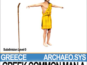 ancient greek common man a 3D Model