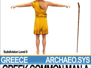 ancient greek common man a 3D मॉडल