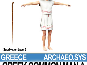 ancient greek common man a 3D मॉडल