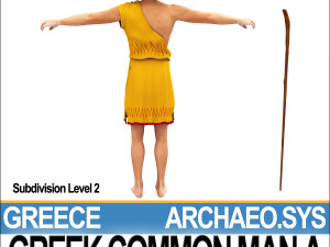 ancient greek common man a 3D मॉडल