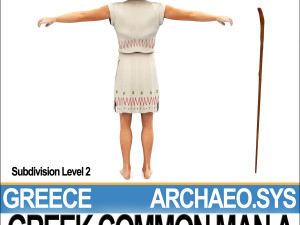 ancient greek common man a 3D मॉडल