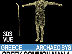 ancient greek common man a 3D मॉडल