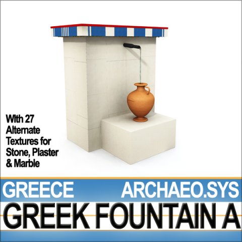 ancient greek fountain a 3D Модель .c4d .max .obj .3ds .fbx .stl .blend 