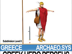 प्राचीन यूनानी नायक पर्सियस 3D मॉडल