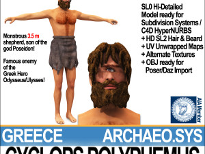 ancient greek cyclops polyphemus 3D Model
