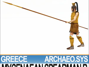 грецький мікенський списоносець b реквізит poser daz 3D Модель