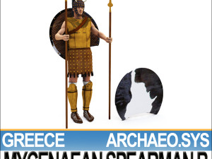 greek mycenaean spearman b props poser daz 3D Модель
