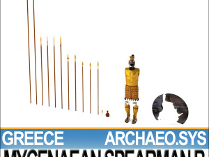 greek mycenaean spearman b props poser daz 3D Модель