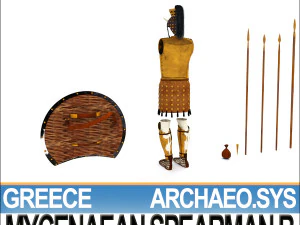 грецький мікенський списоносець b реквізит poser daz 3D Модель