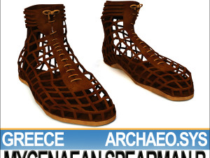greek mycenaean spearman b props poser daz 3D Модель