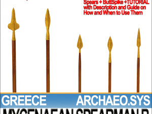 greek mycenaean spearman b props poser daz 3D Модель