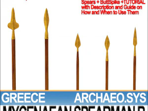 грецький мікенський списоносець b реквізит poser daz 3D Модель