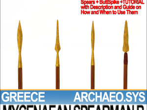 greek mycenaean spearman b props poser daz 3D Модель