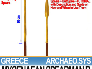 greek mycenaean spearman b props poser daz 3D Модель