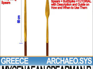 грецький мікенський списоносець b реквізит poser daz 3D Модель