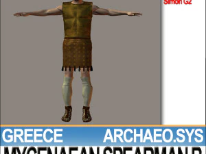 грецький мікенський списоносець b реквізит poser daz 3D Модель