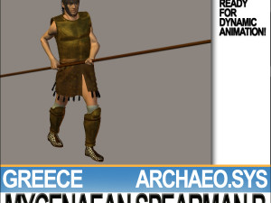 greek mycenaean spearman b props poser daz 3D Модель