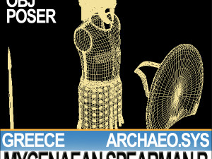 greek mycenaean spearman b props poser daz 3D Модель