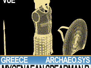 greek mycenaean spearman b props poser daz 3D Модель