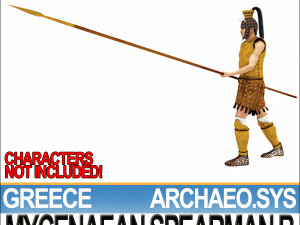 greek mycenaean spearman b props poser daz 3D Модель