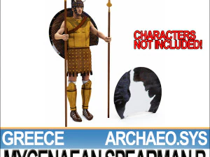 грецький мікенський списоносець b реквізит poser daz 3D Модель