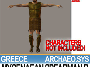 greek mycenaean spearman b props poser daz 3D Модель